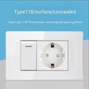 Prise murale en verre trempé de norme européenne avec double port USB-C, interrupteur tactile et trois prises de courant - Product Image 3