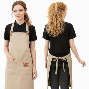 Delantal con Logotipo Personalizado para Chef, Delantal de Lona con Logotipo Impreso para Cocina, Restaurante, Cafetería, Delantal para Camarero - Product Image 3