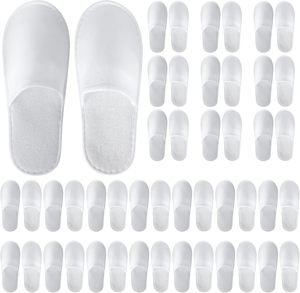 Pantuflas Desechables de Tela Cepillada, Pantuflas Desechables con Punta Abierta o Cerrada, Pantuflas de Hotel, Pantuflas de Spa, Pantuflas de Viaje para Interiores - Product Image 6