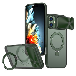 OEM ตัวป้องกันเลนส์กล้องแบบเลื่อนได้พร้อมห่วงติดในรถขาตั้ง TPU + เคสโทรศัพท์กันกระแทก PC สำหรับ iPhone 16 16 Pro 16 Pro 16 Pro Max - Product Image 4