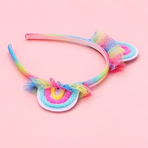 New Simple Style Children's Hairband Girly <b>Sweet</b> Cute Fabric Cat Ear Headwear Headband for Kids - Product Image 3