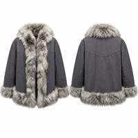 Parka mi-longue OEM à col montant, garniture en fourrure de raton laveur, poches fendues, épaules tombantes, pour un style urbain automne-hiver