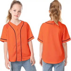 Camisetas de Béisbol para Niños con Cuello y Logotipo Personalizado Cosido, con Etiqueta Personalizada - Product Image 5
