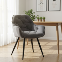 Chaise de salon moderne, légère, durable et confortable en métal pour la maison, le bureau, l'appartement, l'extérieur et la cuisine