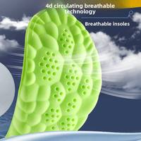 Semelles de sport super légères 4D massantes, absorbant la transpiration, désodorisantes, amortissantes pour la marche quotidienne et les chaussures de course