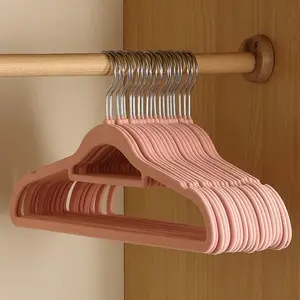 Populaire Zilver En Rose Goud Fluwelen Hangers Antislip Hoge Kwaliteit Geselecteerd 25 50 Pack Fluwelen Kleerhangers