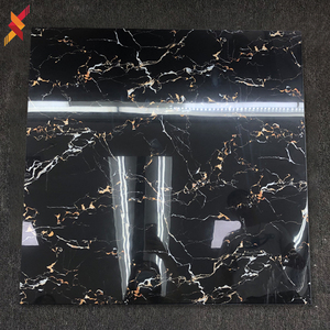 Nœud de sol en marbre <span class=keywords><strong>noir</strong></span> <span class=keywords><strong>et</strong></span> doré, 10 pièces, 80x80cm, motif granit, pour salle de bain, antidérapant - Product Image 2