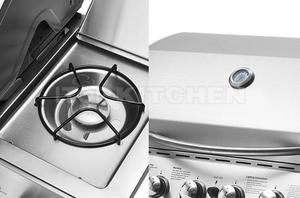 Populaire jardin barbecue en plein air barbecue au charbon de bois commercial robuste gaz gill avec chariot - Product Image 5