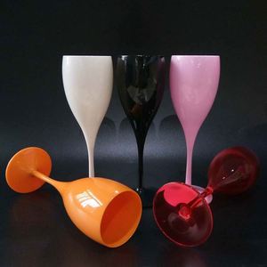 Gobelets en plastique colorés de qualité alimentaire pour mariage, 5 oz, avec logo imprimé, verres à champagne transparents - Product Image 4