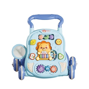 Marche-bébé multifonctionnel 5-en-1 en plastique pour enfants, aide à la marche anti-basculement et anti-jambes en O, pour 0-6 mois - Product Image 1