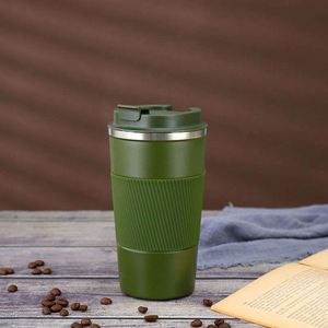 Stainless Steel Tumbler Vacuum Flask With Silicone Sleeve Thermal Insulation Travel <b>Cup</b> 12-24 Hours Minimalist Design - Product Image 2