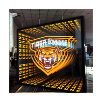 Écran d'affichage LED personnalisable pour sol intérieur, panneau en verre trempé, miroir à effet abysse illimité, boîte lumineuse décorative