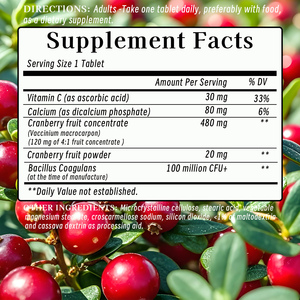 Private Label Cranberry Tablets with Vitamin C Improve Urinary System Women Skin Anti-aging Cranberry <b>Pills</b> Beauty Products - Product Image 5