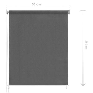 W2B VidaXL antracite ad alta densità polietilene (HDPE) avvolgibile fabbrica di alberghi automatici elettrici orizzontali integrati - Product Image 5