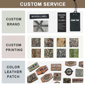 Gorra de Béisbol de 5 Paneles, Bicolor, con Corona Alta, Bordado de Logotipo en Parche de Cuero Personalizado, Diseño de Camuflaje de <span class=keywords><strong>Leopardo</strong></span>, Estructurada, 100% Algodón, Venta al Por Mayor - Product Image 2