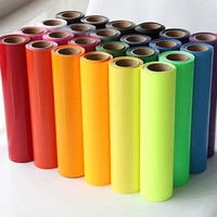 Film adhésif PU pour impression par sublimation Baiyin personnalisé 50cm*25m, facile à découper, autocollants pour presse à chaud, rouleaux de vinyle de transfert thermique textile
