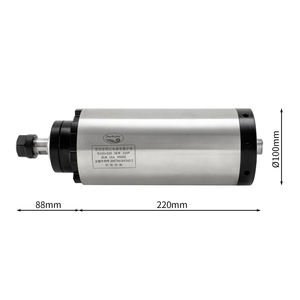 Motor de Husillo CNC Zhong Hua Jiang ER20 de 100mm, 3KW, 220V/380V, Refrigerado por Aire, con Accionamiento por Correa, Conector BT30, 24000rpm para Perforación - Product Image 3