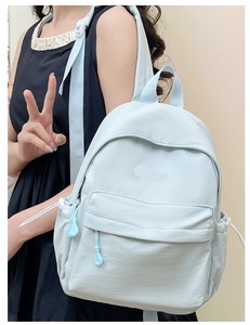 תיק גב האופנתי החדש תיק גב, תיק גב, תיק גב צבע מוצק - Product Image 6