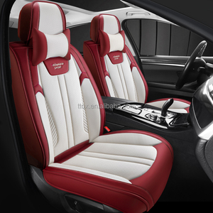Housses de siège de voiture en cuir Nappa rouge, luxe, respirantes, 360° °   Protection intégrale toutes saisons pour <span class=keywords><strong>Hyundai</strong></span> Elantra Tucson Kona I20 <span class=keywords><strong>I30</strong></span> - Product Image 2