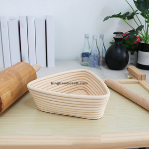 Cesta de fermentación (banneton) hecha a mano con logotipo personalizado para panadería artesanal, Brotform ovalado de ratán natural con forro, OEM ODM - Product Image 5