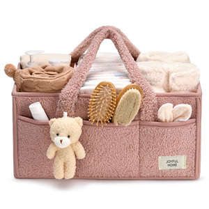 Cesta Organizadora Grande para Pañales y Toallitas, Regalo para Baby Shower, Organizador de Cuarto de Bebé con Oso - Product Image 3