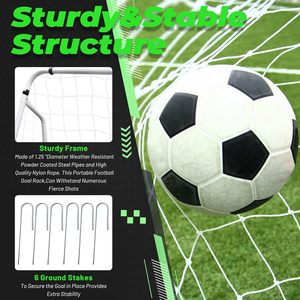 But de football, 12 x 6 pieds, pour extérieur, jardin, portable, équipement d'entraînement de tir au football - Product Image 5