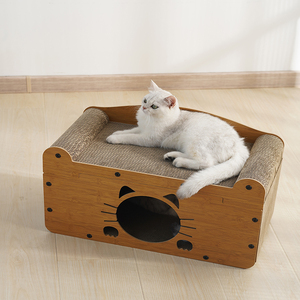 Kattenkrabberhuis Eenvoudig Te Monteren Voor Katten Binnenshuis Meerdere Ventilatieopeningen En Krabplank Kattenhuisappartementen - Product Image 3