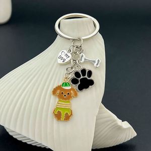 New Cartoon Puppy Metal Keychain Cute Pet Dog Pendant Creative <b>Bag</b> Decoration Pendant Corgi Metal Dog Keychain - Product Image 5