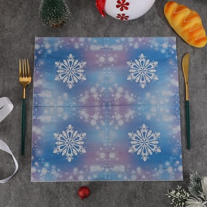 Новые зимние цветные бумажные салфетки с принтом, двухслойные, из первичной древесной целлюлозы, для различных случаев: отели, банкеты, дни рождения, Рождество, Новый год - Product Image 3