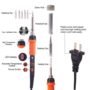 <span class=keywords><strong>Fer</strong></span> à <span class=keywords><strong>souder</strong></span> électrique à chaleur interne <span class=keywords><strong>220V</strong></span> avec contrôle de température 110V 60W puissance de sortie état neuf et utilisé - Product Image 6