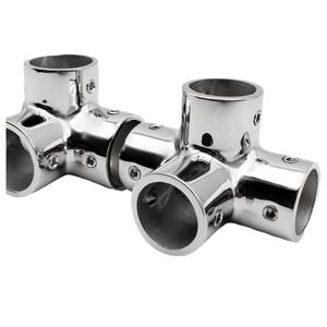 อุปกรณ์ยานยนต์ทางทะเล-ข้อต่อสี่ทางสแตนเลส 316 ขนาด 22/25 มม. 90 องศา อุปกรณ์เสริมหลังคาเรือยอชท์ - Product Image 1