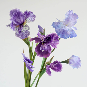 GOG1077 <span class=keywords><strong>Iris</strong></span> en soie réaliste de haute qualité pour l'intérieur et l'extérieur de Noël Pâques Retour École Fleurs artificielles décoratives - Product Image 3