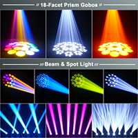4 Piezas con Estuche de Vuelo, Luz de Haz de 150W y 18 Prismas con Control DMX512, Cabezas Móviles con Efectos para Escenario y Discoteca