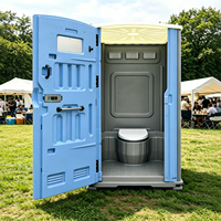 Cabine de toilettes portable robuste et écologique avec réservoir de déchets pour usage extérieur sur chantier ou bureau