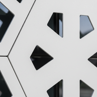 Panneau de revêtement de façade en aluminium découpé au laser sur mesure, panneau mural décoratif en métal perforé pour l'extérieur des bâtiments
