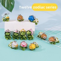 Porte-clés pendentif en peluche tortue avec casque amovible, doux, léger, mignon, pour hommes et femmes, accessoire de sac