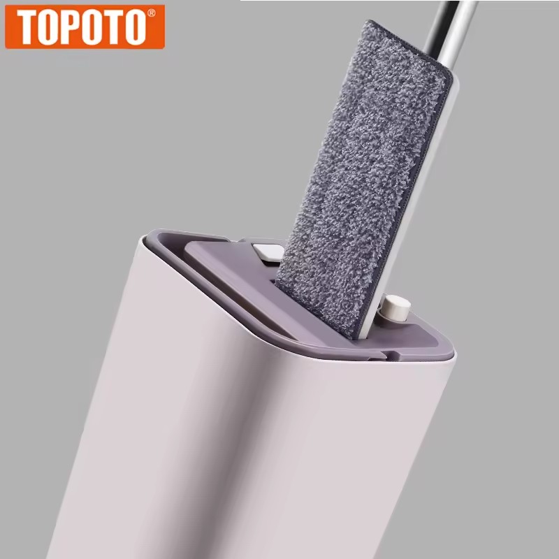 TOPOTO Hot Sale Mop and Bucket Set Microfiber Mop Cloth Aluminum Alloy Hand Wash Free 360 ° Rotation Mop