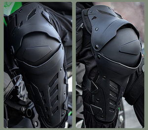 Genouillères de <span class=keywords><strong>moto</strong></span> électriques en PVC avancé et durable, avec sangles élastiques, articulées ergonomiquement, pour protection urbaine BMX, en polyester à ressort - Product Image 6