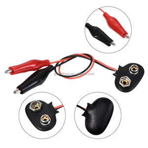 T-type 9V batterij-snapconnector naar dubbel geïsoleerde krokodillenklemmen testkabel voor elektrische testwerkzaamheden - Product Image 2