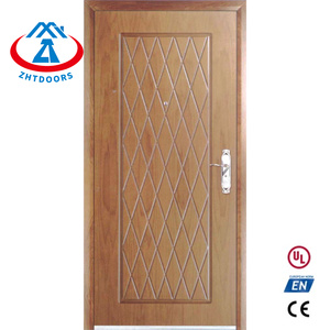 ZHTDOORS ben noti produttori cinesi bianco interno di un'ora tagliafuoco porte in rovere con vetro EN Standard - Product Image 2