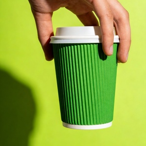 Vasos de Papel Desechables de Doble Pared con Logotipo Personalizado, Resistentes al Agua, de Grado Alimenticio, para Café, Té, Vino, Agua Mineral, Tequila, Venta al Por Mayor P&M - Product Image 1
