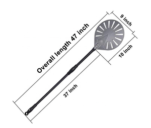 <span class=keywords><strong>Pala</strong></span> de <span class=keywords><strong>pizza</strong></span> redonda de aluminio anodizado duro de alta calidad cáscara de torneado <span class=keywords><strong>giratoria</strong></span> perforada con mango de aluminio largo extendido - Product Image 1