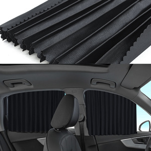 Cortina parasol magnética para ventana lateral de coche, tipo opaco grueso, ajuste universal para coches pequeños, protección de aislamiento térmico - Product Image 5