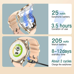 Reloj Inteligente X17 Mini con Auriculares 2 en 1 para Mujer, Monitor de Ritmo Cardíaco, Llamadas BT, Seguimiento de Actividad Física, Sueño y Deporte - Product Image 5