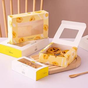 Caja Reutilizable de 6 Piezas de Papel Kraft Reciclado para Muffin, Embalaje de Impresión UV, Cartón de Pastelería <span class=keywords><strong>Tempura</strong></span>, Soporte Pequeño para Helado y <span class=keywords><strong>Sushi</strong></span> - Product Image 4