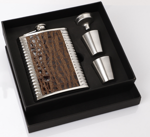 กล่องของขวัญสำหรับคุณพ่อ: ขวดใส่ไวน์ชุดเหล้ากล่องของขวัญขวดเหล้าเปล่าพร้อมกรวย6-9ออนซ์สำหรับวิสกี้บรั่นดีวอดก้า - Product Image 2