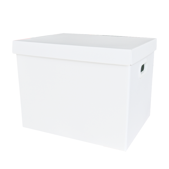High Quality Recyclable Large Capacity File Storage Moving Storage Carton Lid Custom Rigid Storage Box Bronzing Household