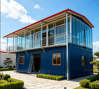 Maison en verre à installation rapide, unité résidentielle préfabriquée, bâtiment modulaire, bureau moderne, école, supermarché