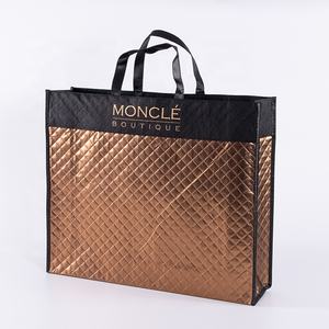 奢华黑金激光压花金属无纺布购物手提袋礼品袋 - Product Image 3