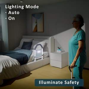 Höhen verstellbare Sicherheits betts chiene-mit Motion Light & Storage Pocket Handlauf geländer am Bett für ältere Menschen - Product Image 4